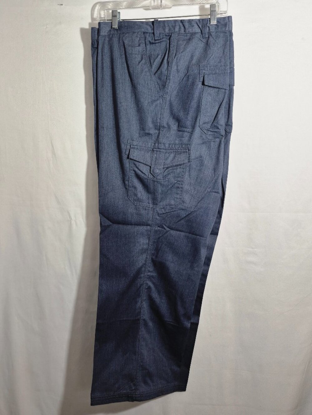 Haband's Men's Cargo slacks, Blue, slider stretch waistband, 50/29   NEW
